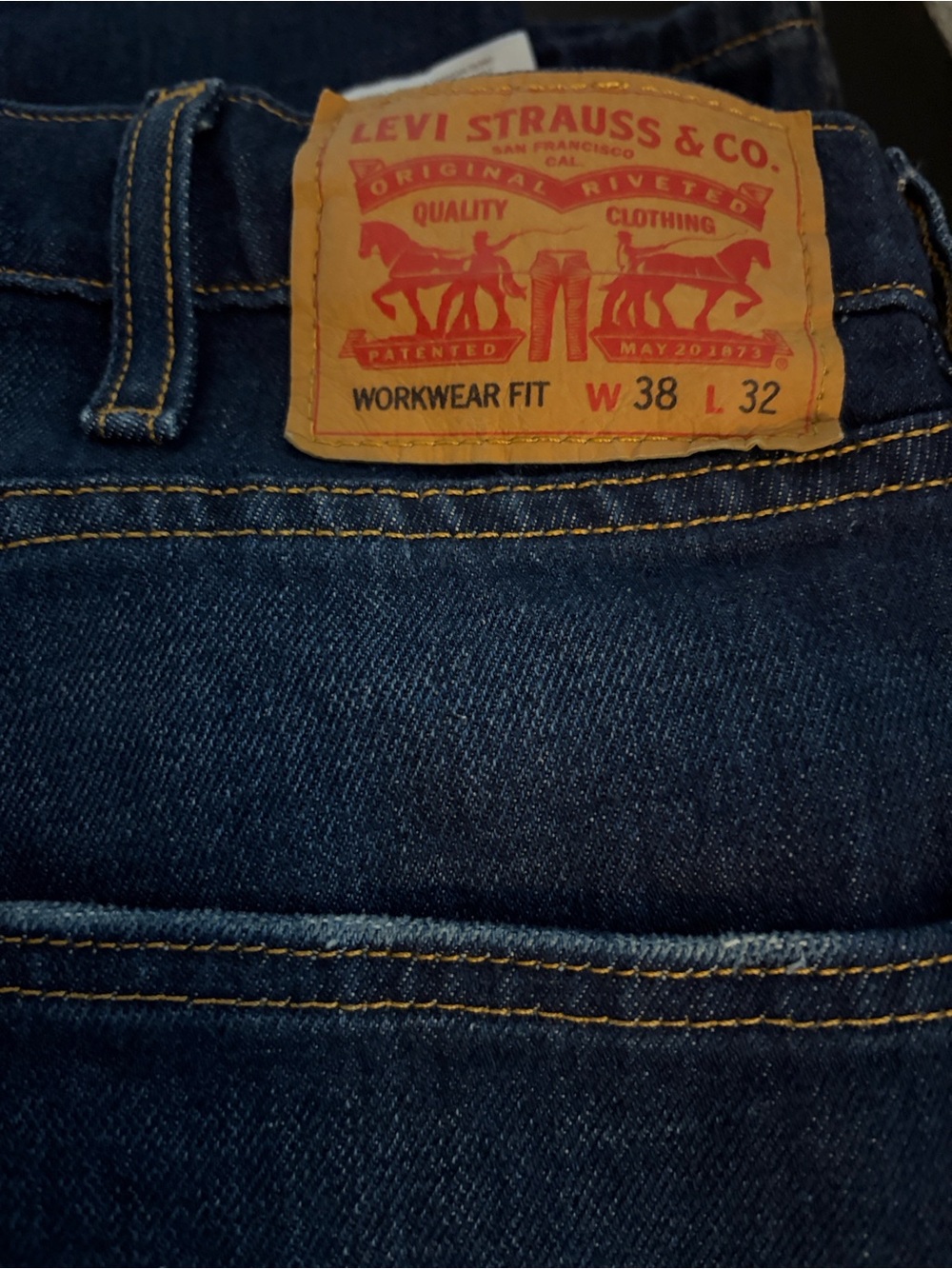 Levi's Men's Relaxed Workwear Jeans - Blue size 38x32